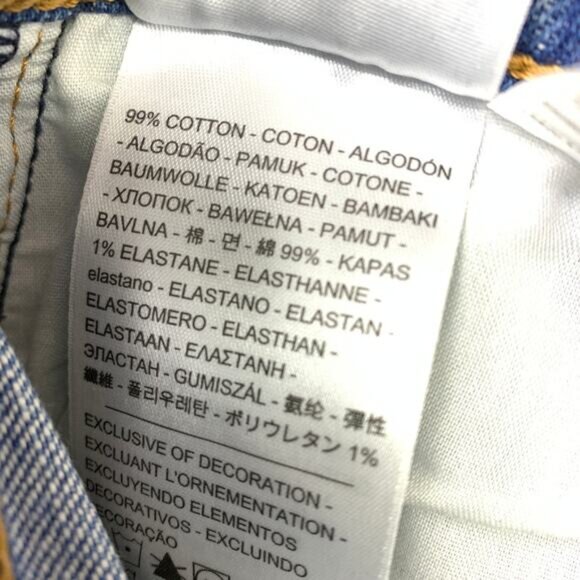 Levi's Jeans Womens 25 Wedgie Straight Fit Blue Button Fly Raw Hem Hi-Rise - Picture 4 of 4